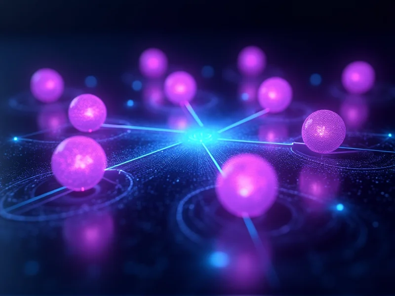 Wizualizacja sieci AI agentów zarządzających obecnością online