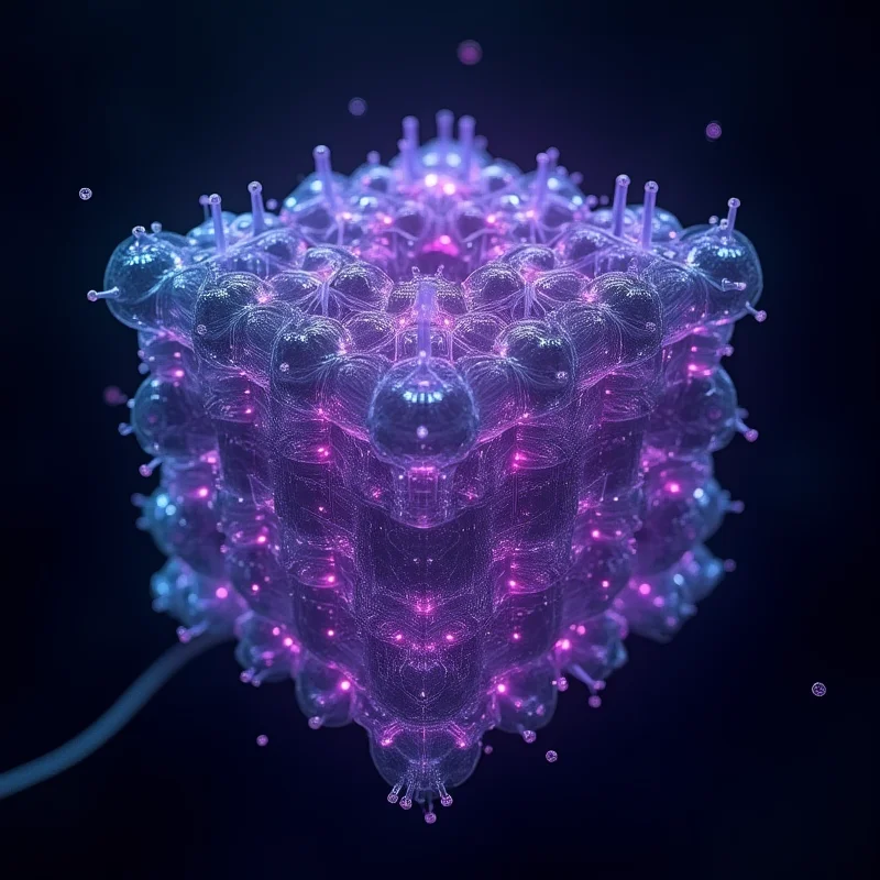 Wizualizacja sieci autonomicznych AI agentów WGSC zarządzających obecnością online